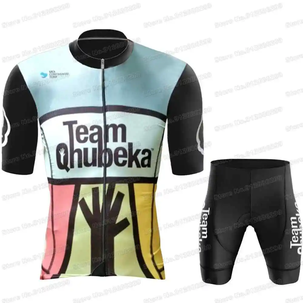 Team QHUBEKA Cycling Clothing Summer Cycling Jersey Set Men Road Bike Shirts Suit Bicycle bib Shorts Ropa Ciclismo Maillot