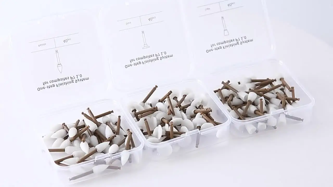 40 teile/schachtel Dental Composite Polieren Tassen Punkte Scheiben Polierer Finisher CupsTeeth Polnischen Zahnarzt für verbund oberfläche AZDENT