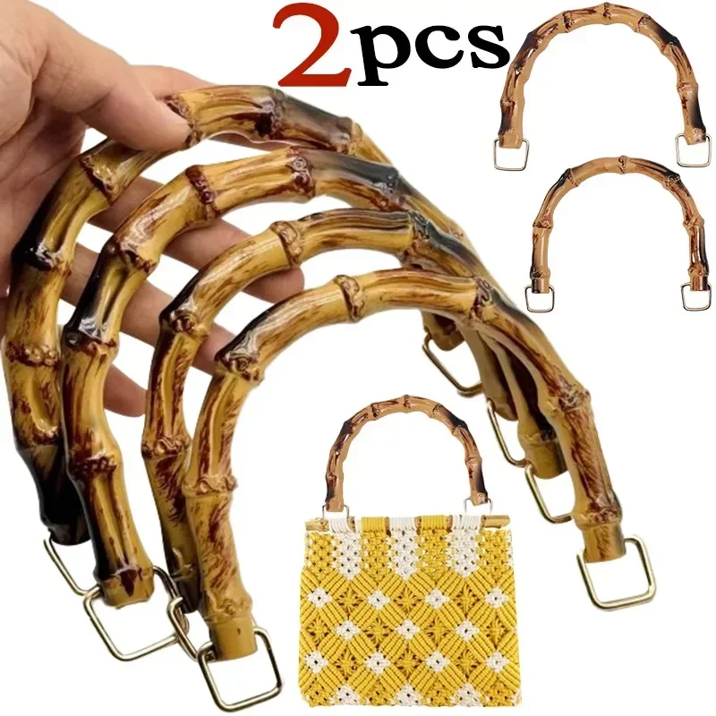 Fai da te con fibbia Accessori per borse Confezione regalo Maniglia Maniglie per borse in bambù Maniglia per borsa a tracolla Maniglia per borsa in bambù - immagine 3