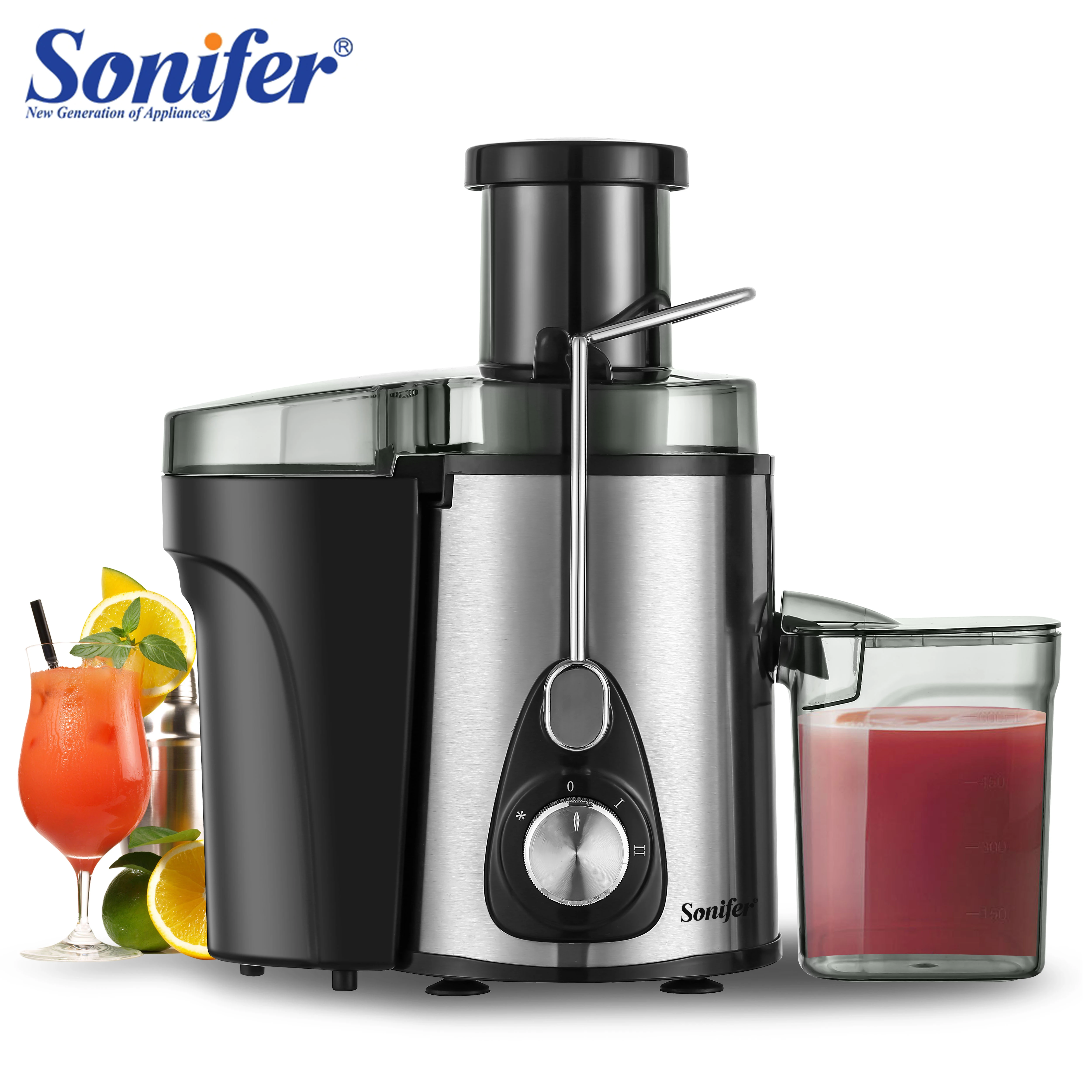 Juicers 2 Speed Stainless Steel Electric Juice Extractor Fruit Drinking