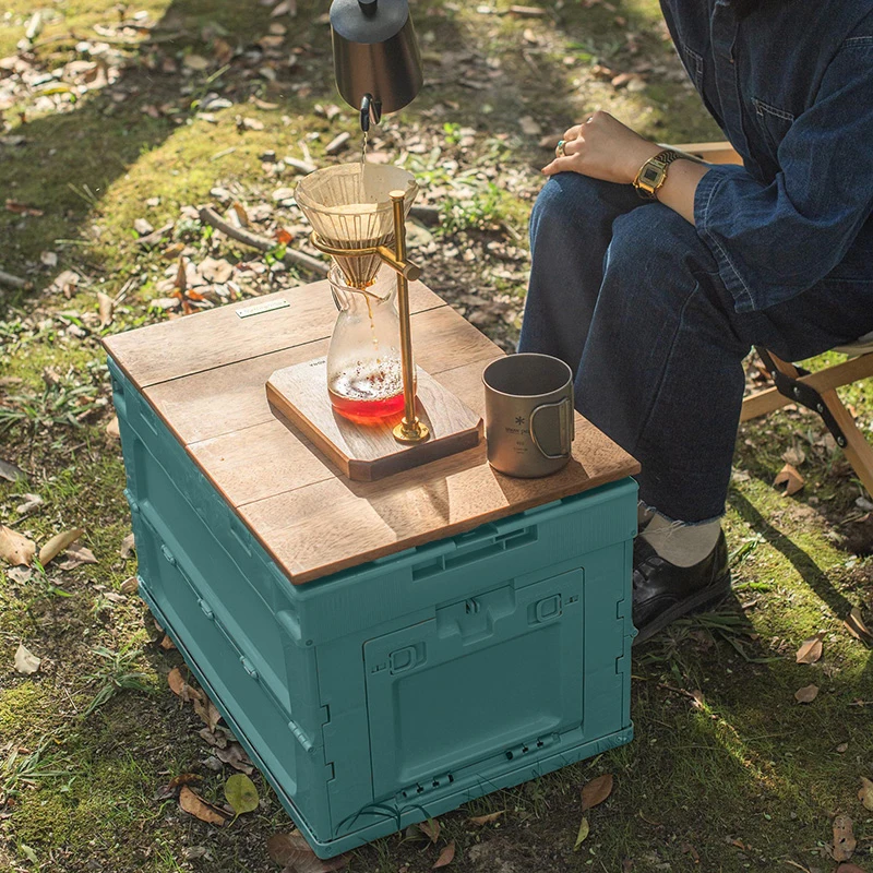 Naturehike Storage Box Outdoor Camping Folding Box with Table Board Camping Gear Box Table Dual Purpose 2