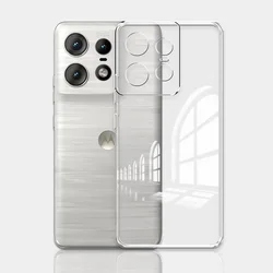 Silicone Soft Clear Protective Back Cover - Moto Edge50Pro (Clear)