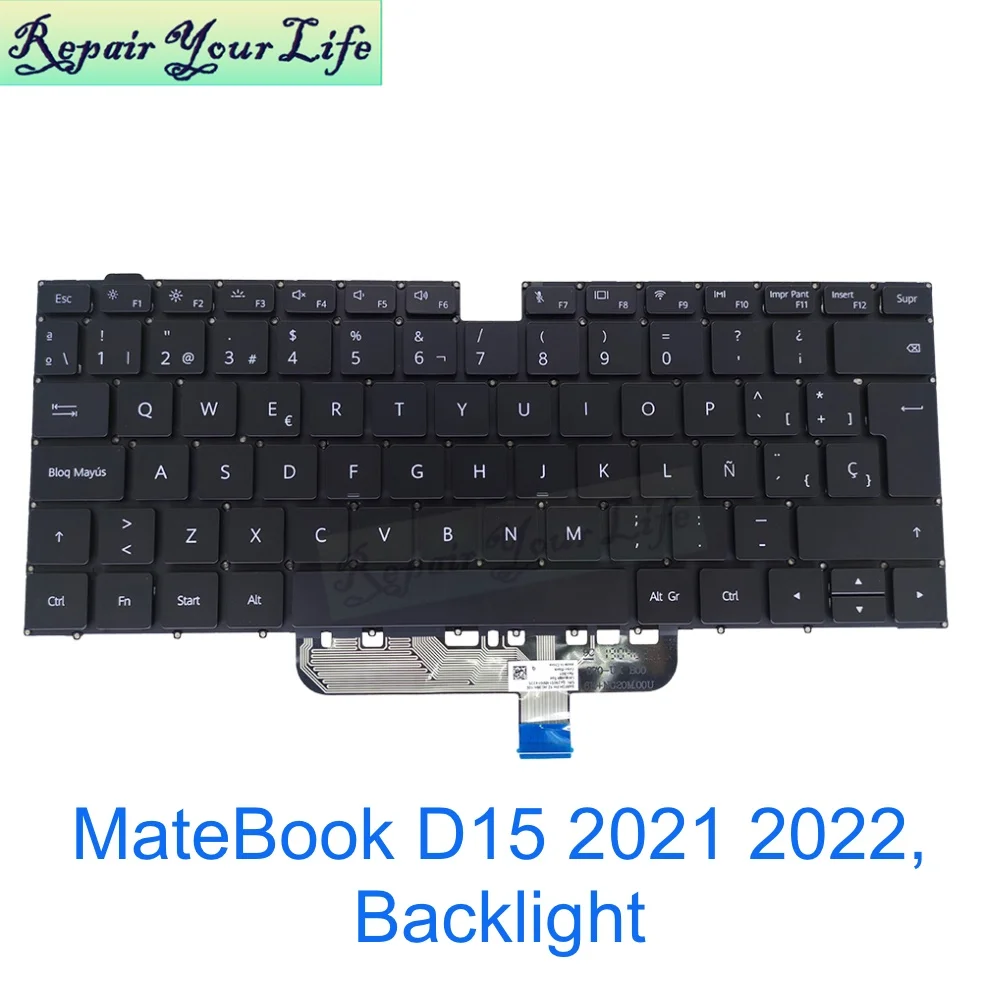 Teclado Retroiluminado para Huawei Matebook Espanhol Reino Unido Brasil Teclados D15 Bohk Wax9x Wap9r Bode-wfh9 Wdh9 Wfe9al Wfe9 2023 - Imagem 3