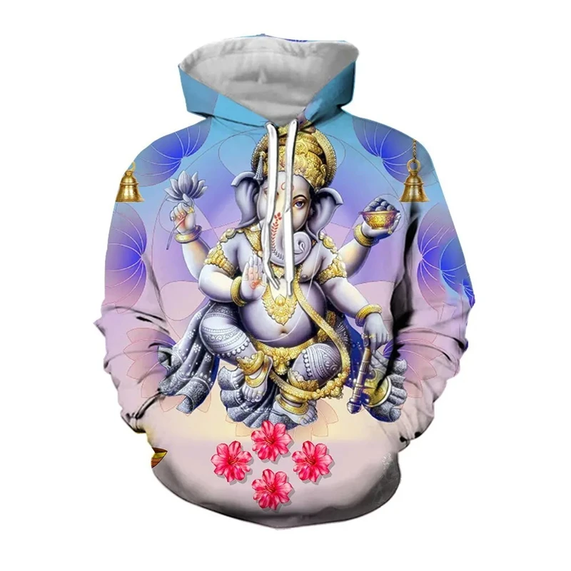 thumbnail image 1 of Nueva sudadera con capucha con gráficos 3D del dios mono indio Hanuman para hombres y mujeres, ropa con estampado de figura de mito hindú, sudadera con capucha de diseñador superior, 1 of 5