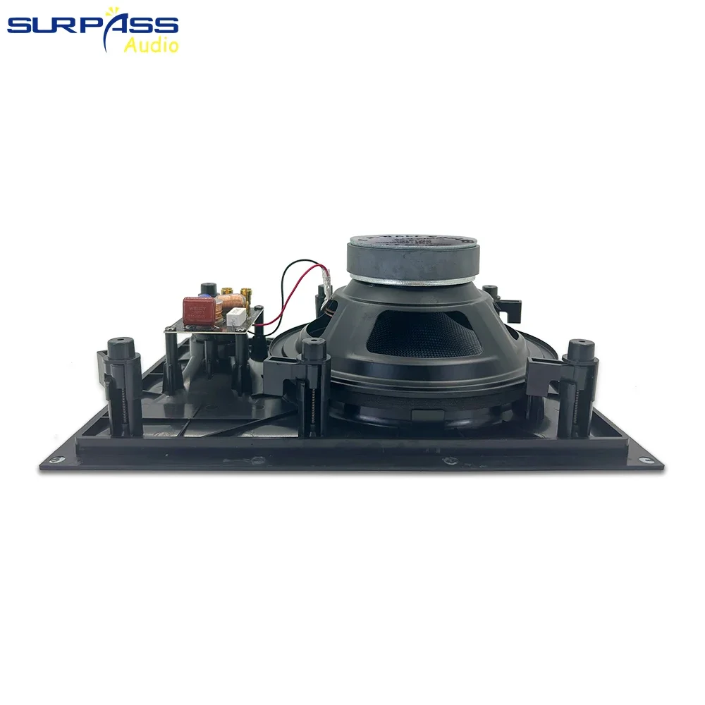 8 Inch 80W Rectangular Enchased Ceiling Speaker Frameless Passive in Ceiling Wall Speaker ABS Material for Living Room Cinema