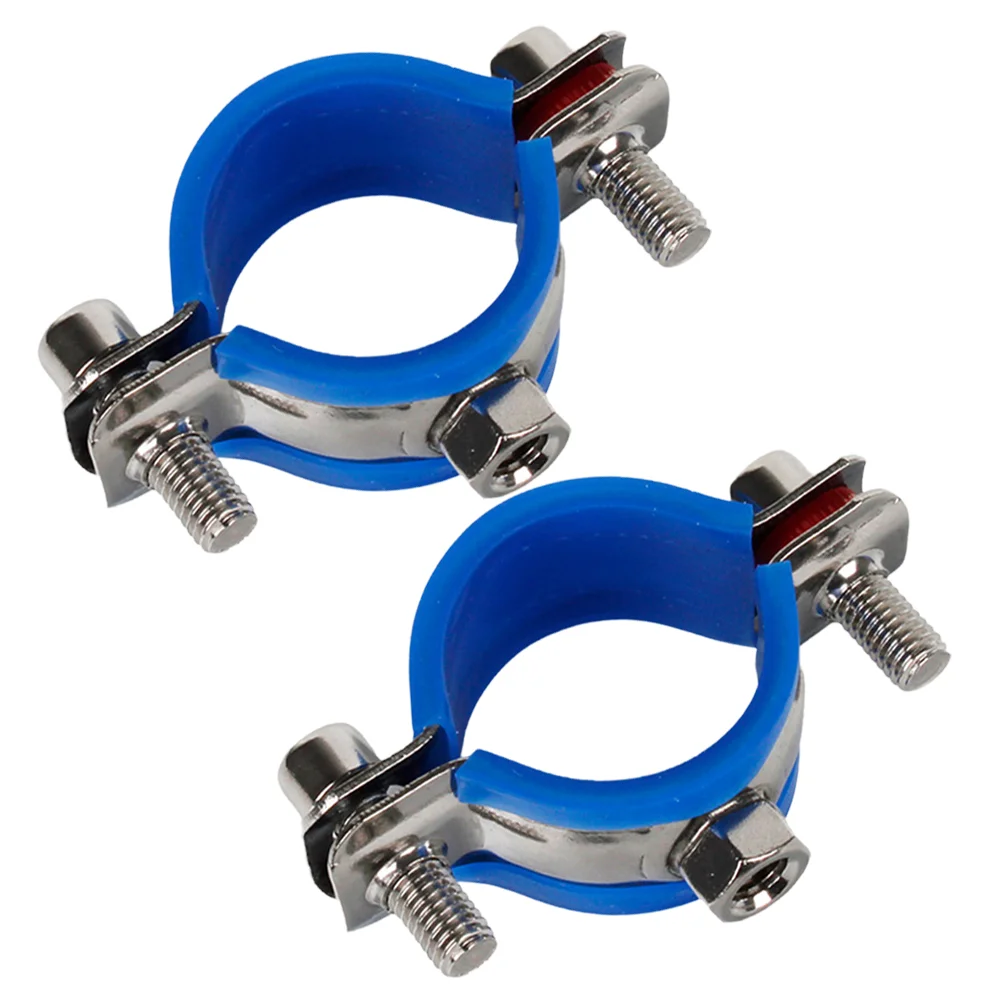 2 Pcs Pipe Clamp Chair Clamps Replacement Office Kit Saver Stopper Stainless Steel Repair Tool Fix Sinking Tool Replacement