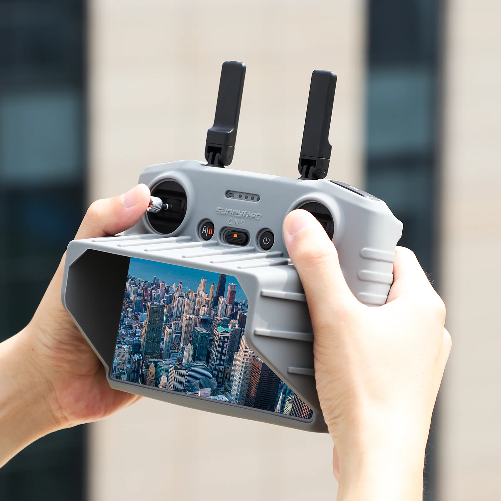DJI RC 2 리모콘 용 실리콘 케이스 DJI AIR 3 용 썬 후드 끈 스트랩 스크린 프로텍터 썬 후드 커버 액세서리