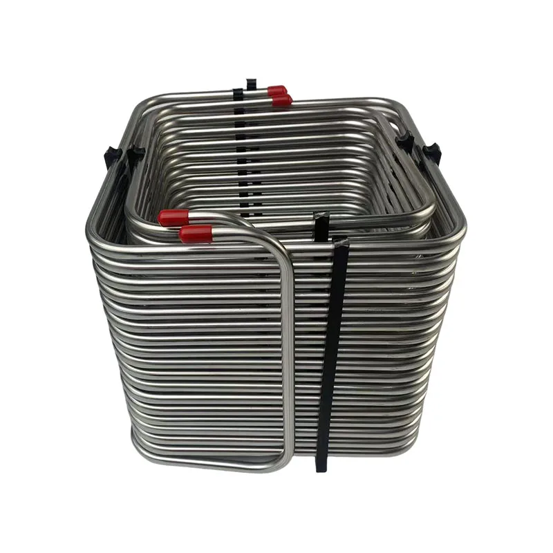 Drink Cooler Beer Cooler Square Two Way Cooling Coil Jockey Box Stainless Steel Coil 5/16" OD Tube Homebrew Draft Beer Cooler Bar Beer Machine Chiller