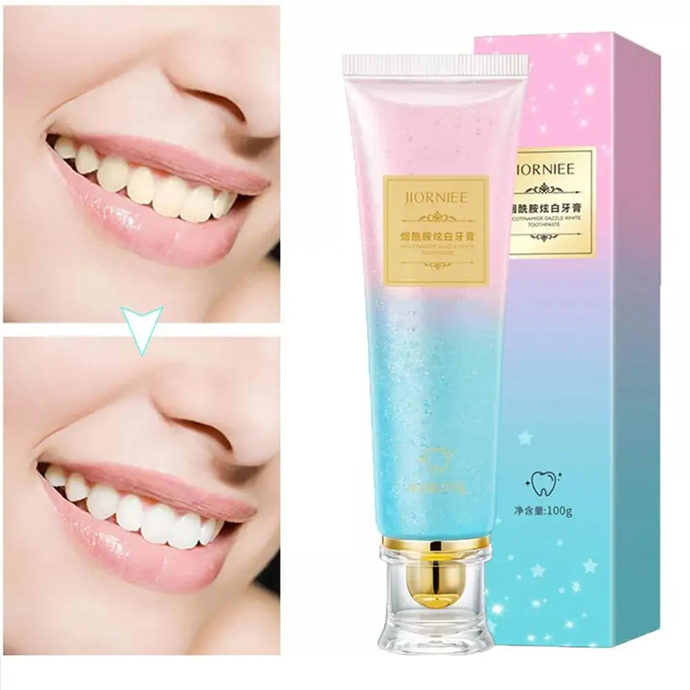 Dental Calculus Remover Teeth Whitening Essence Teeth Whitening Product Teeth Health Product 100g Nicotinamide Whitening Toothpaste Stains Tartar Removal Fresh Breath Oral Anti-Sensitive For Teeth Cleaning