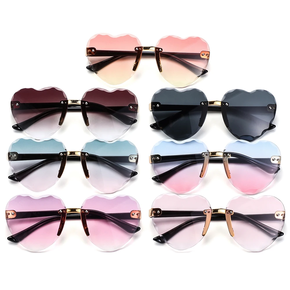 1-8T Kids Heart-shaped Ocean Lenses UV 400 Protection Outdoor Sunglasses for Girls Boys
