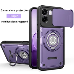 Shockproof Magnetic Phone Case with Lens Protection and Anti - Knock Design for OPPO A5x 5G (PURPLE)