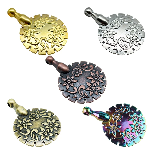 Cross Stitch Metal Thread Cutter Pendant Yarn Cutter Pendant Round Shape  Cutter Retro Thread Breaker Slice for DIY Sewing Tools