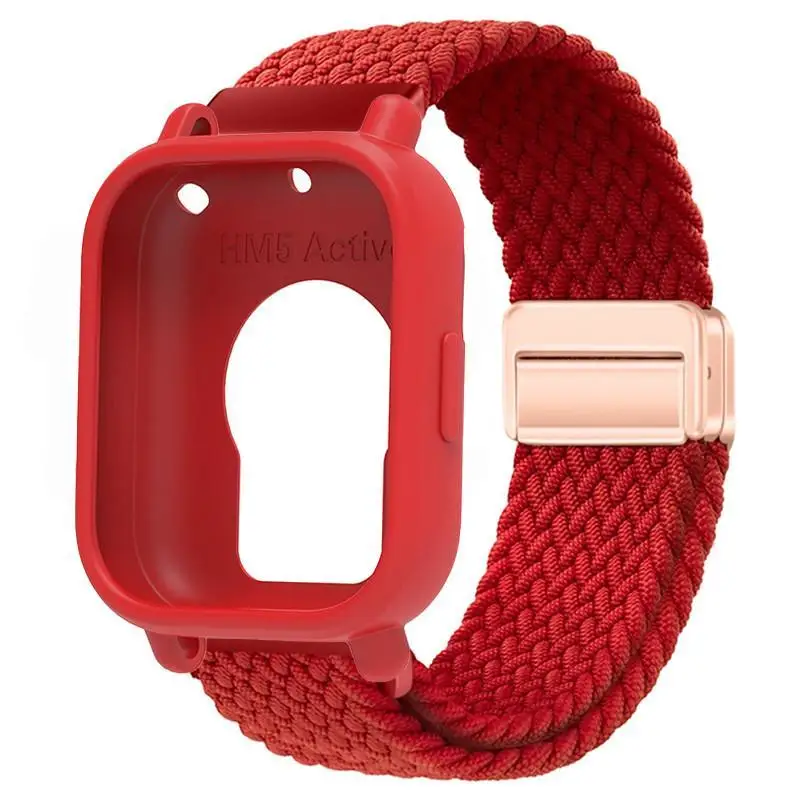 Silicone Case with Elastic Nylon Strap and Magnetic Buckle - Durable Strap Protector Case