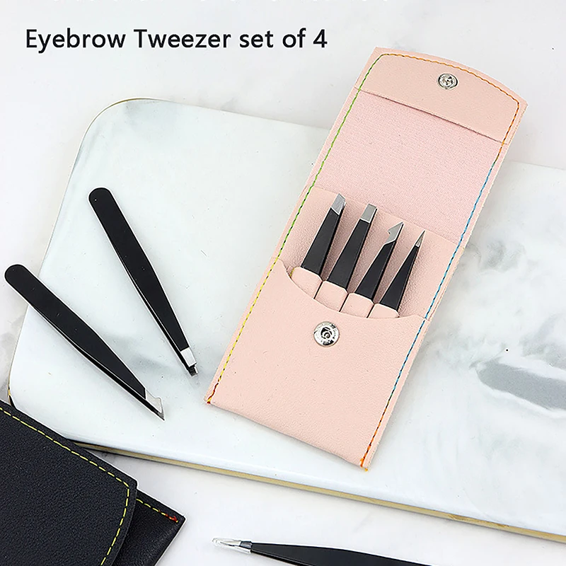 

Eyebrow Tweezer Stainless Steel Slanted Eye Brow Clips Hair Removal Makeup Tools Eyelashes Extension Double Eyelid Application