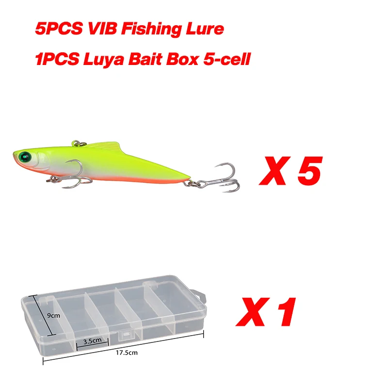 

5pcs VIB Jig Fishing Lures 2023 Crankbaits Fishing Artificial Bait Rattlin Wobblers Pike Carp Tackle Sea Fishing Accessories