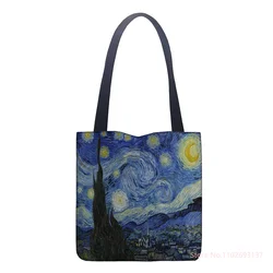 Van Gogh - Inspired Retro Art Tote Bag - Stylish, Eco - Friendly, Foldable Handbag - 40x40cm (VG - 1)
