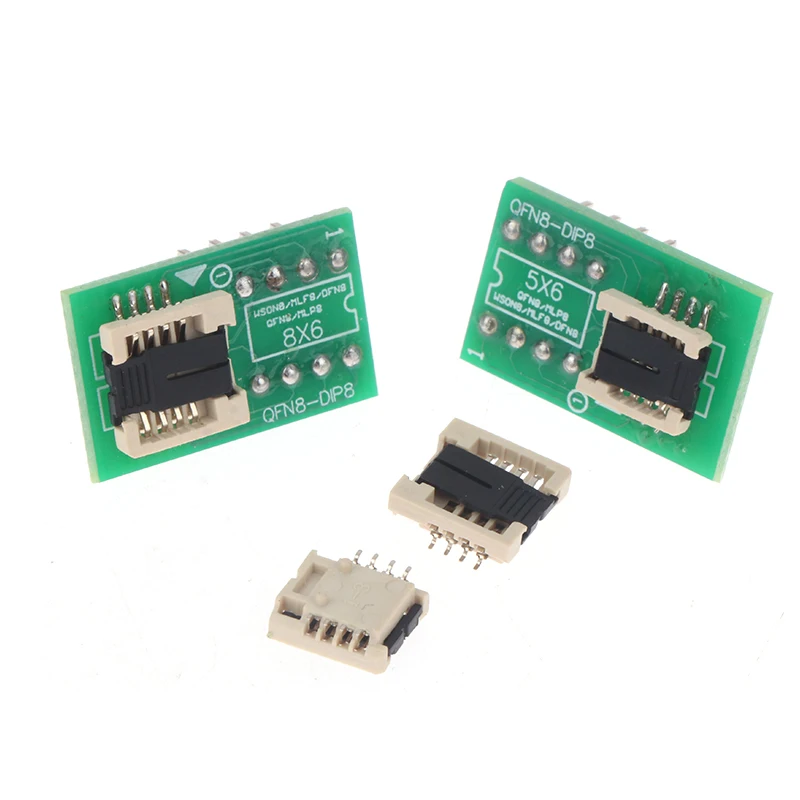 Фото Переходник DFN8 WSON8 MLF8 MLP8 QFN8 к адаптеру DIP8 6*5 6*8 IC чипы разъем для CH341A TL866ii Plus RT809H/F T48 T56 EZP2023 программатор №1