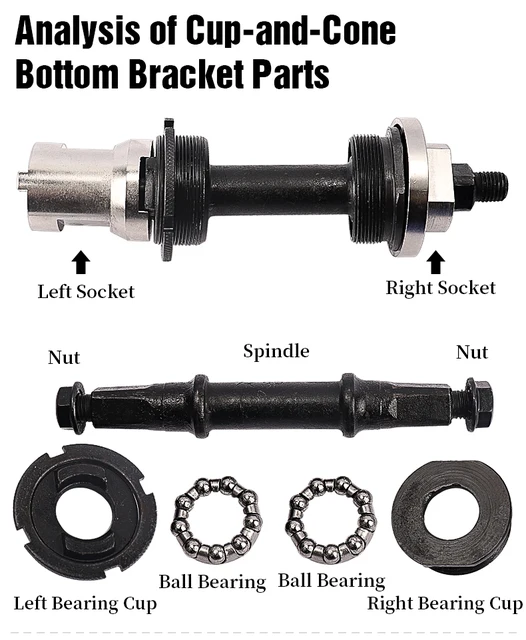 Bearing Bottom Bracket Cup And Cone Bmx Pedals Jaceyon Bike Ball