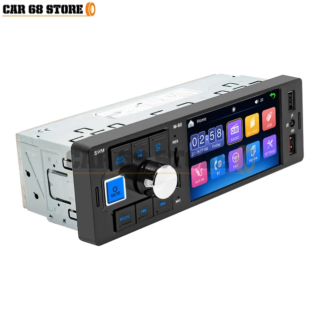 Touch Screen Car Radio 1 Din Bluetooth Music Handsfree Mp5 Player Tf Usb  Charging Remote Audio System Iso 4.1” Head Unit 7805c - Car Radios -  AliExpress