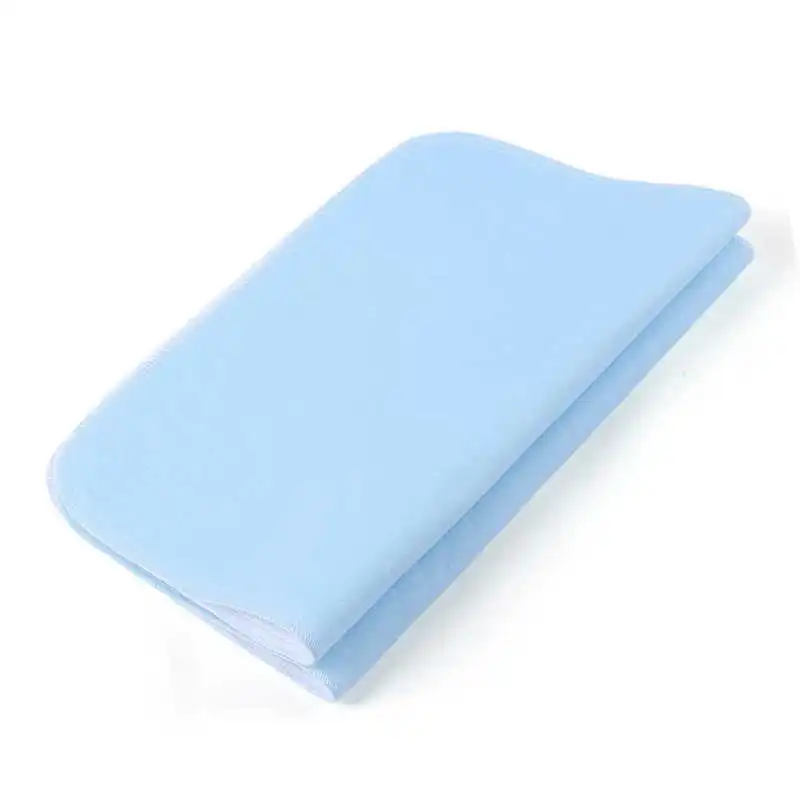 2pcs Reusable Washable Pad Absorbent Pad Adults Incontinence Blue + White 45 * 60cm Elderly Disabled incontinence bed pad
