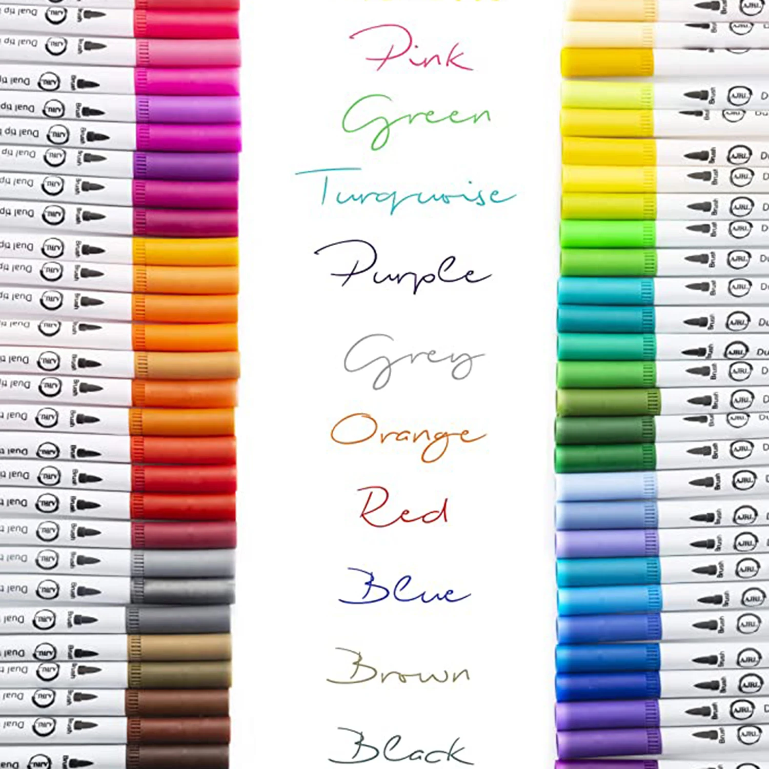 Mogyann Coloring Markers for Adult 100 Colors Dual Tip Brush Pens with Fine Tip and Brush Tip for Coloring and Calligraphy Drawing