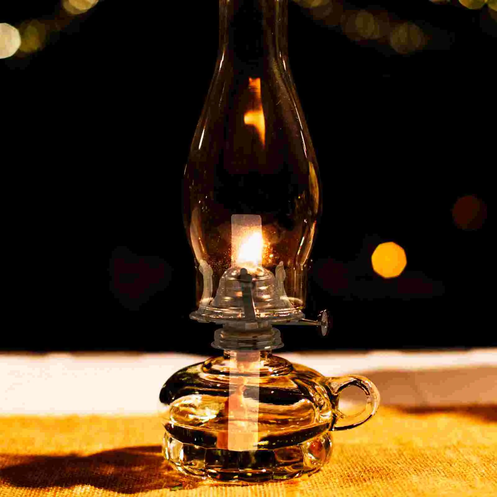 Oil Lantern Wick Vintage Lamp Shade Oil Lamps Indoor Use Brass Fittings Kerosene Lamp Holder