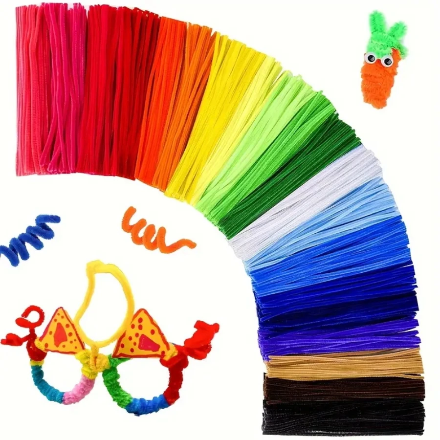 Chenille pipe cleaners chenille craft supplies 300 pcs 21 colors