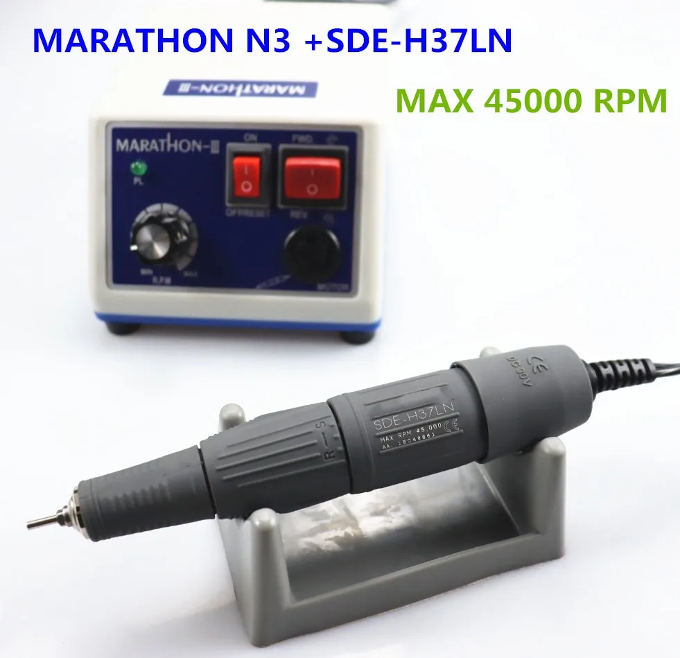 

Micromotor Machine MARATHON N3 35k RPM Polishing Handpiece or E type Electric Motor contra angle & straight handpiece