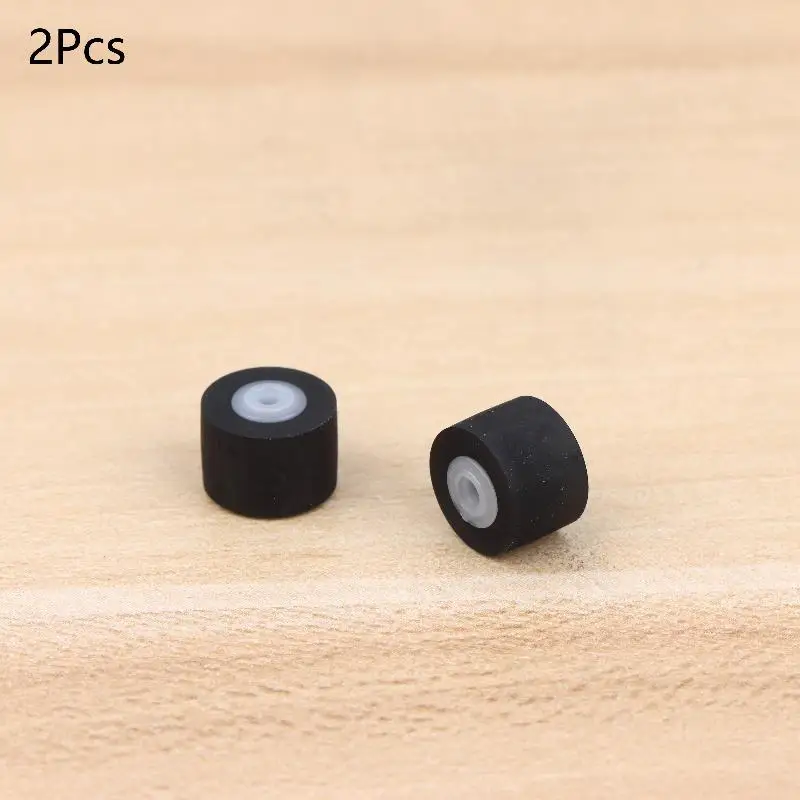 뜨거워요 2Pcs 10.5x7.2x6.5x2mm 테이프 레코더 카세트 플레이어 용 고무 압력 롤러 워크맨 압력 레코더 플레이어 액세서리