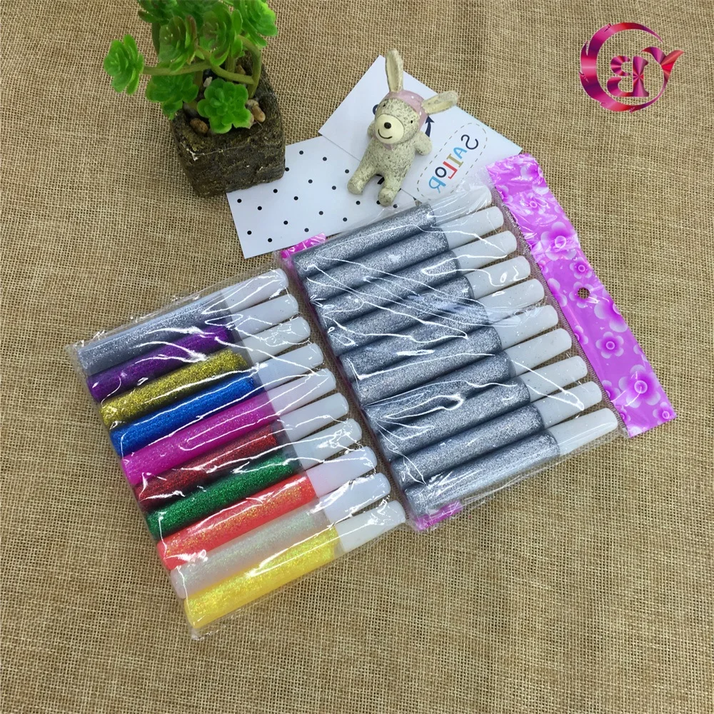 10 Colors Glitter Powder Adhesive Drawing Pigment Child Painting DIY Paper Crafts Artist Super Liquid Glue Student Stationery glitter powder glue