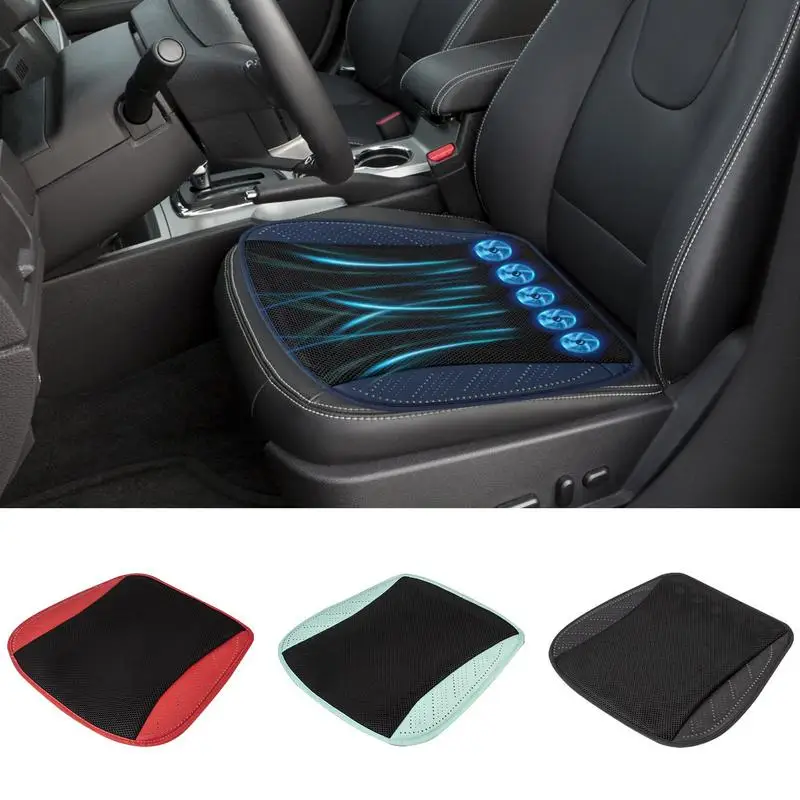 Car Ventilation Cushion Seat Cooler With 5 Fans 3 Cooling Speeds Car