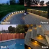 LED Solar Lights Outdoor Solar Deck Lights Waterproof Led Stair Light Pathway Lights Solar Powered For Stairs Step Yard Garden 6