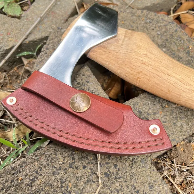 Description Picture 4 of itemQX-D7 New Viking Battle Axe Padded Camp Battle Axe Chopping Wood Tree Axe All Steel Forged Axe Head