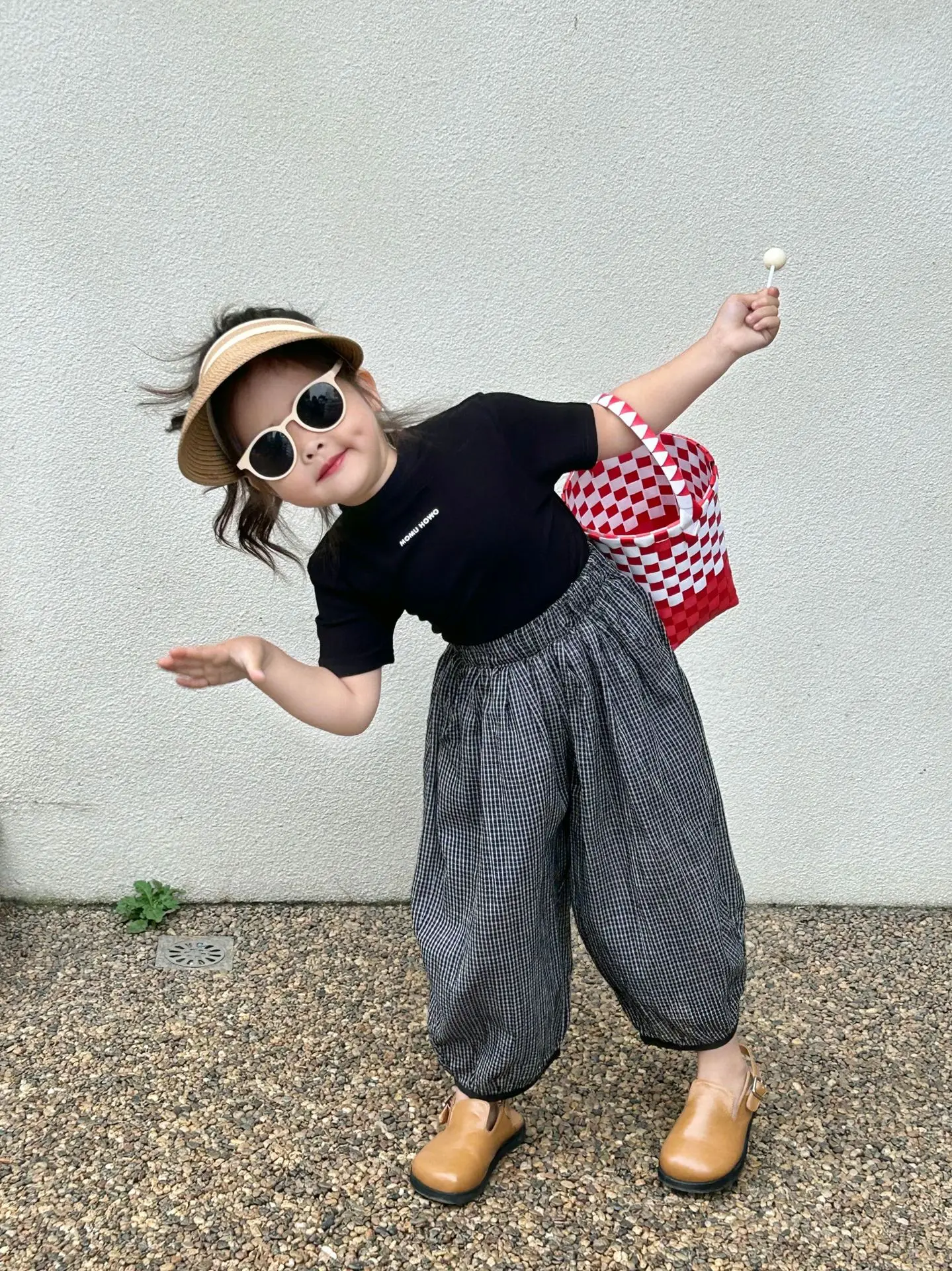 

Toddler Clothing Set Summer New Children Wear Girls Letter Printing Tight T-shirt Elastic Short Sleeve T-shirt Kids Clothes