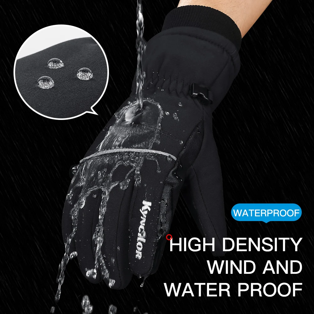 Ski Gloves Snowboard Gloves Ultralight Waterproof Winter Sonw Warm Fleece Motorcycle Snowmobile Riding Gloves 3