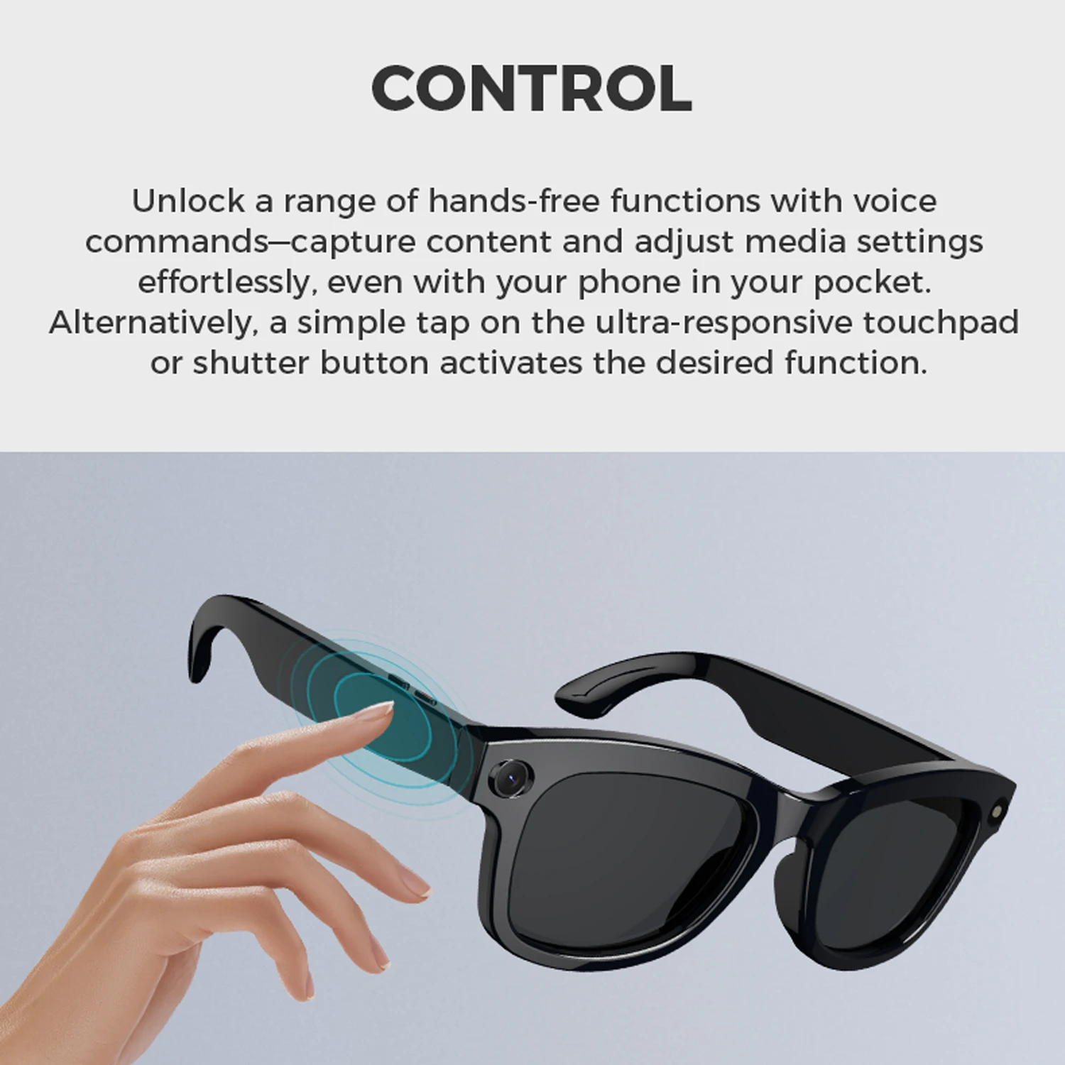 M01 Smart Glasses Bluetooth Call Anti-UV Smart Sunglasses with HD