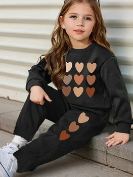 Girls Heart Tracksuit 1