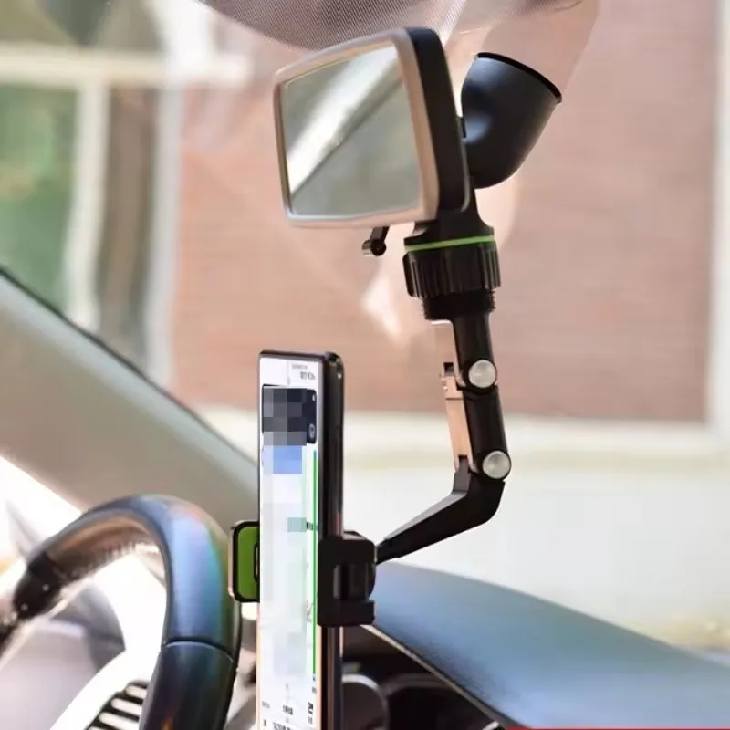 360° Rotating Car Phone Holder Universal Car Phone Stand Auto Rearview Mirror Seat Clip Universal Lazy Bracket For All Phone