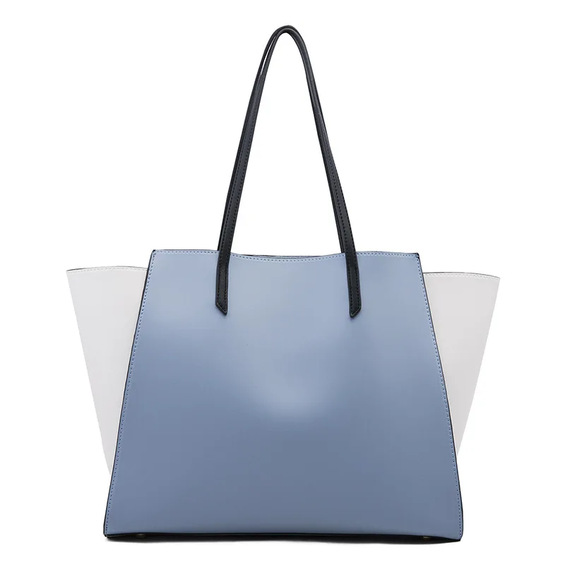 New Casual Women Shoulder Bag Brand Luxury Tote Vintage Messenger bag Stitching Print Women top handle leather bag Designer