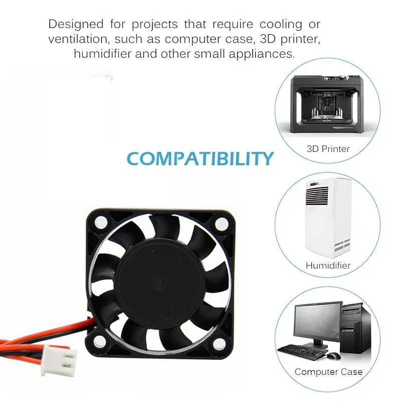 Aokin 4010 USB Brushless Cooling Fan 40mm Fan DC 5V 12V 24V for Small Appliances Series Replacement Computer Cooling Fan