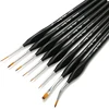 8pcs Small Detail Paint Brush Set, Hobby Art Professional Thin Miniature Fine Paint Brushes for Watercolor Oil Acrylic 1