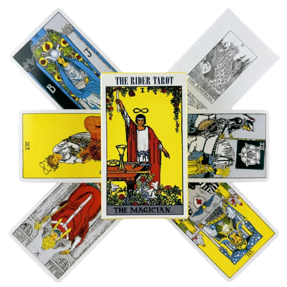 thumbnail image 1 of Cartas de Tarot The Rider, baraja A 78 con guía de papel, oráculo, edición de adivinación en inglés, juegos de Borad, envío rápido, 1 of 5