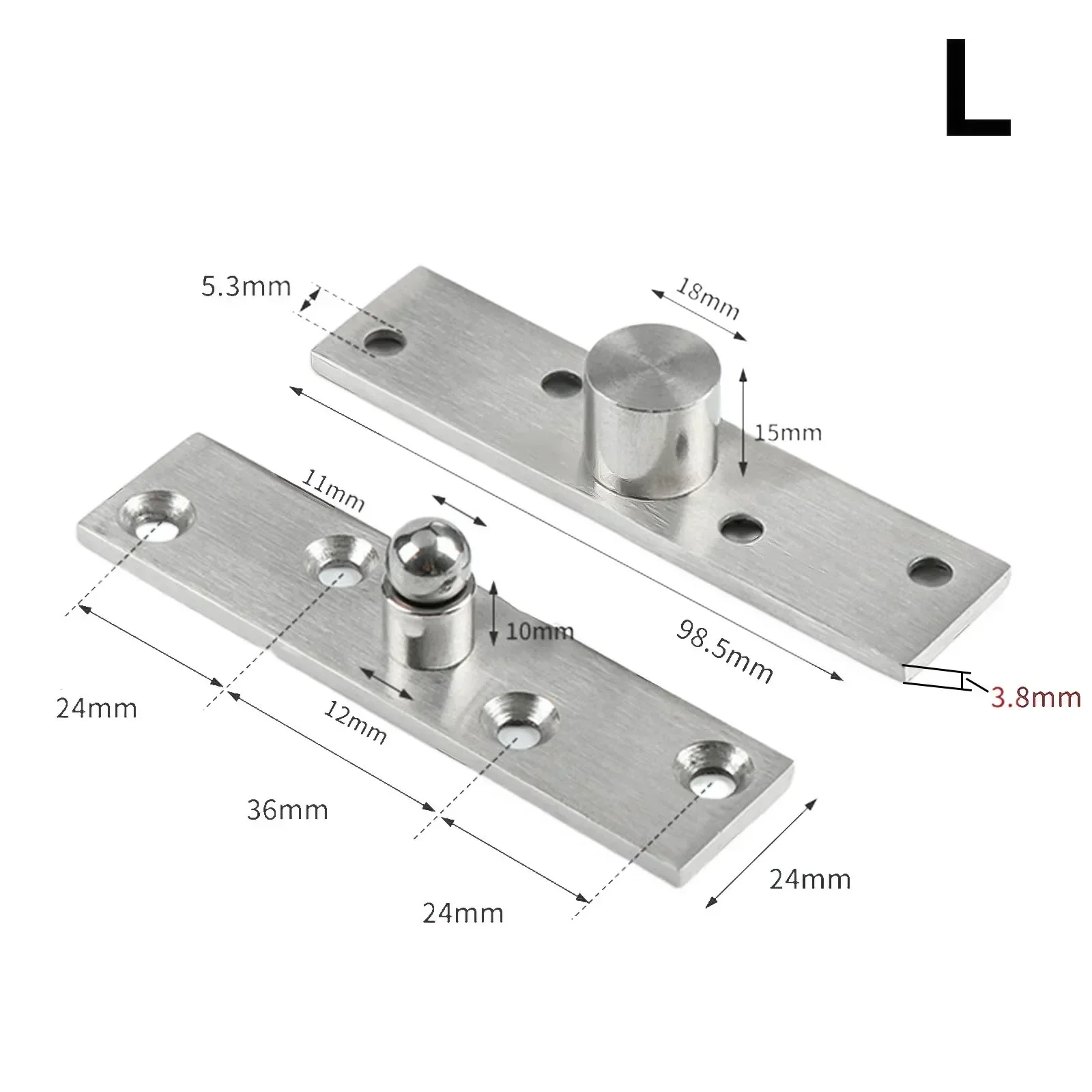 Stainless Steel Pivot Door Hinge Heavy Duty Up And Down For 360 Degree Shaft For Room Mansion Rotary Door Pivot Hardware