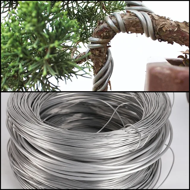 Ezüst 1 Mm-8 Mm-Es Bonsai Szerszámok Fém Huzalmodellezés Alumínium Huzal Gyümölcsös És Kerti Növényi Forma Diy 500 G/Tekercs