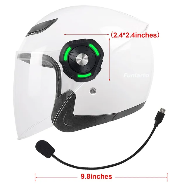 Auricolare Bluetooth Per Casco Moto A30 | Impermeabile IPX7 | Bluetooth 5.3 | Con Riduzione Rumore E FM - Foto 7