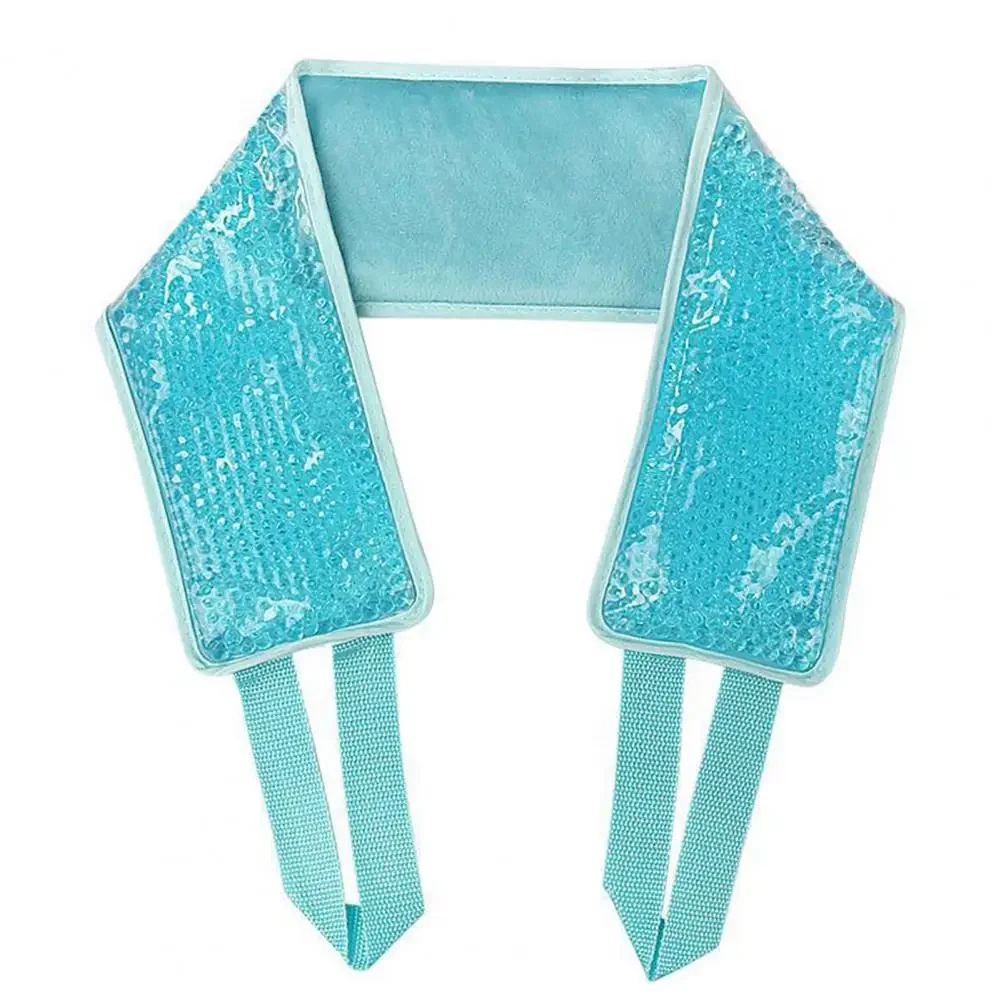 Ice Pack for Neck Injuries Reusable Neck Cold Bag with Soft Plush Backing for Pain Relief Healthy Cold Hot Pressure Therapy Wrap