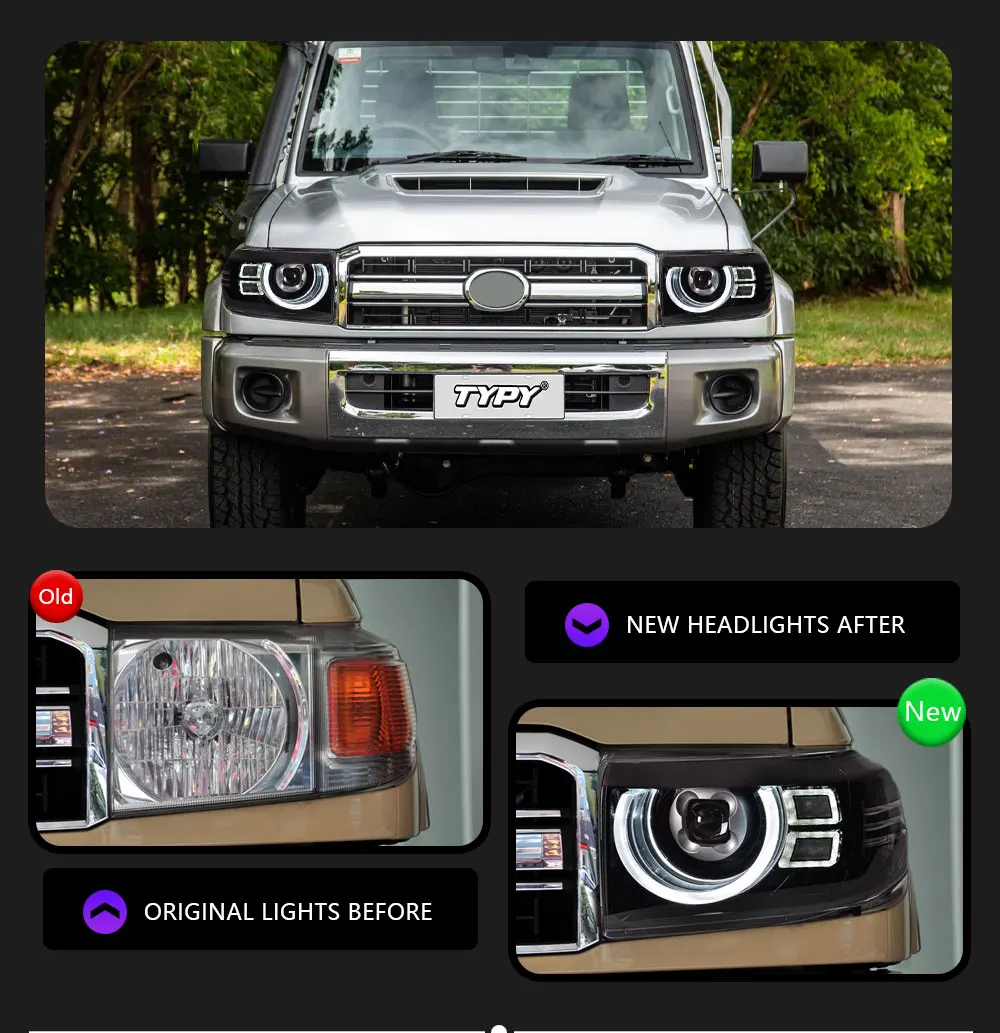 مصابيح لتويوتا لاند كروزر ،