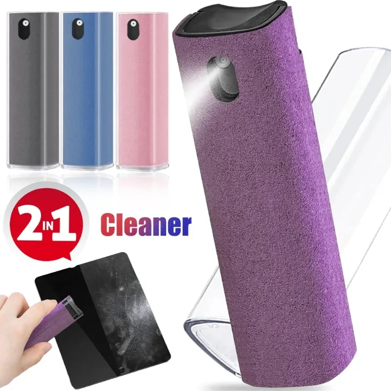 Screen Cleaner Spray Met Afvegen Tablet Computer Mobiele Telefoon Stofverwijdering Reinigingstool Multifunctionele Microfiber Spuitfles