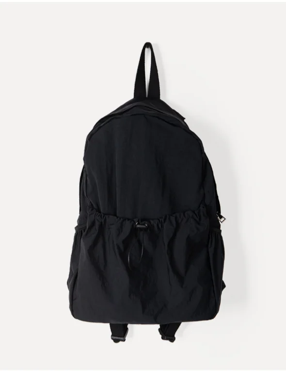 Koreanische Nische Instagram wasserdichter Nylongewebe-Rucksack mit Kordelzug für Damen, vielseitig, leicht, große Kapazität für Studenten_voghion.com