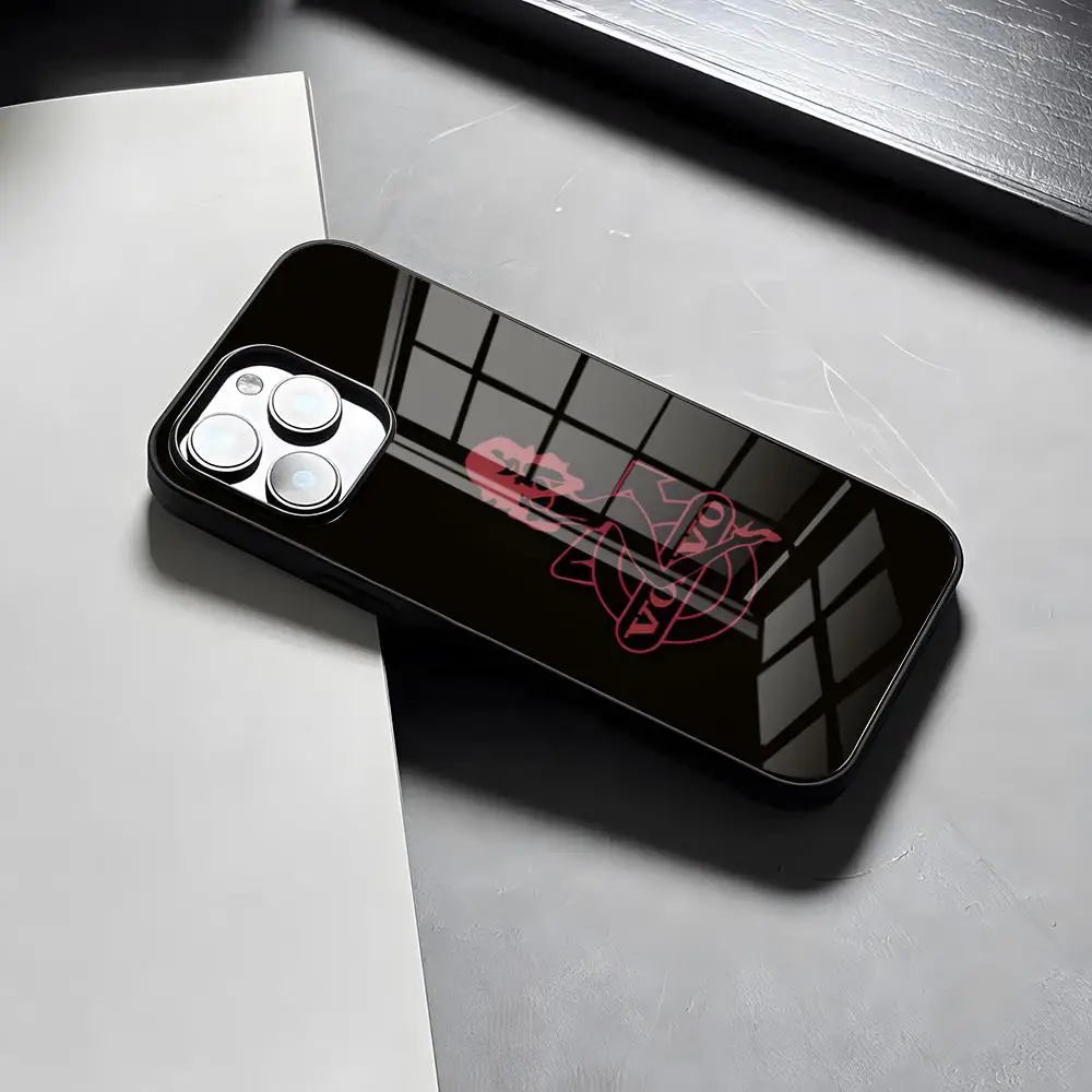 Sleek Shockproof Glass Phone Case featuring Cool V-VolvoES Logo